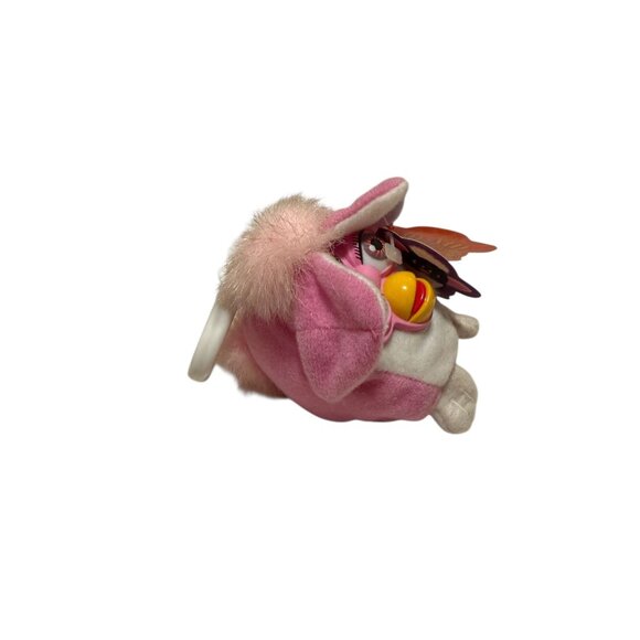 Vtg 1999 Tiger Electronics Talking Furby Mini Clip-on Keychain Pink White Works - Picture 6 of 6